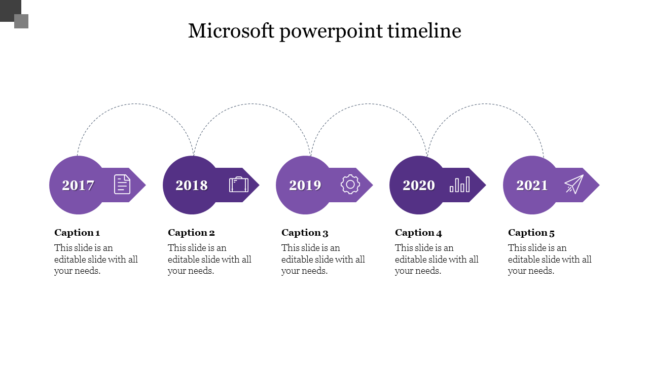 Free - Stunning Microsoft PowerPoint Timeline Template Slide Design